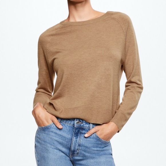MNG Mango Long Sleeve Top With Cashmere Tan - Picture 1 of 8